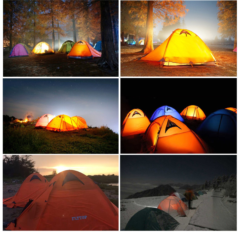 Cheap Goat Tents Flytop 2 layer 2 3 Person Outdoor Camping Tent 4 Season Aluminum Rod Hiking Beach Wafterproof Family Team Snow Skirt Car Tent Tents 